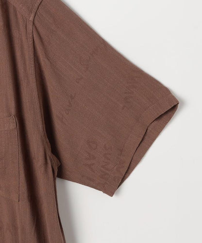 亞麻粘膠 開領 短袖襯衫