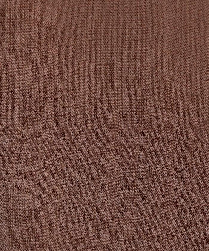 亞麻粘膠 開領 短袖襯衫