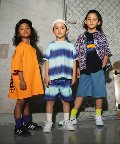 【B NEW JACK】條紋印花上衣