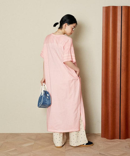 交叉裝飾繪畫寬鬆褲