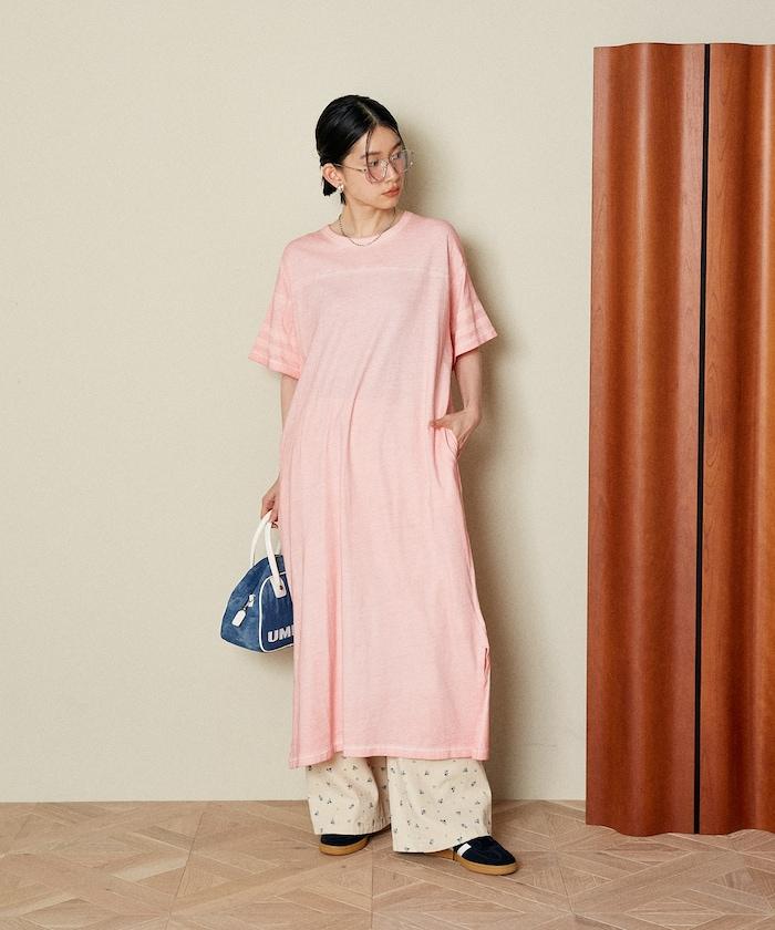 交叉裝飾繪畫寬鬆褲