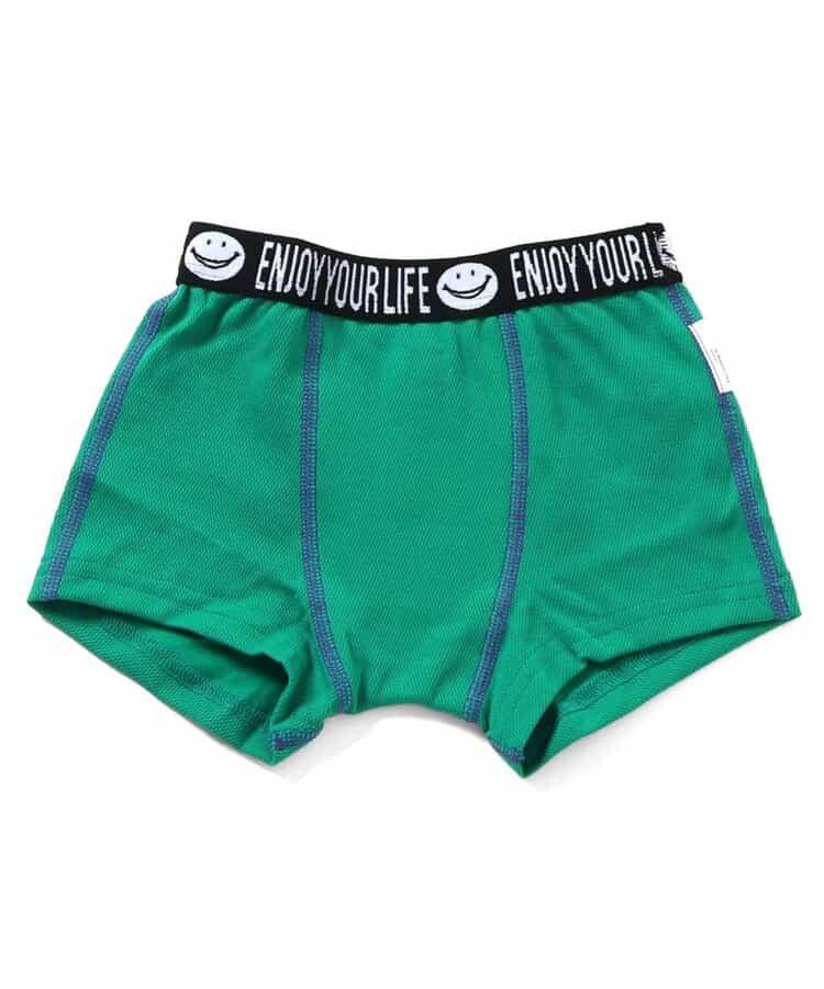 3P套裝 織物鬆緊帶 網眼純色褲子