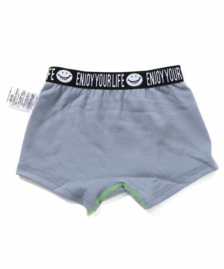 3P套裝 織物鬆緊帶 網眼純色褲子