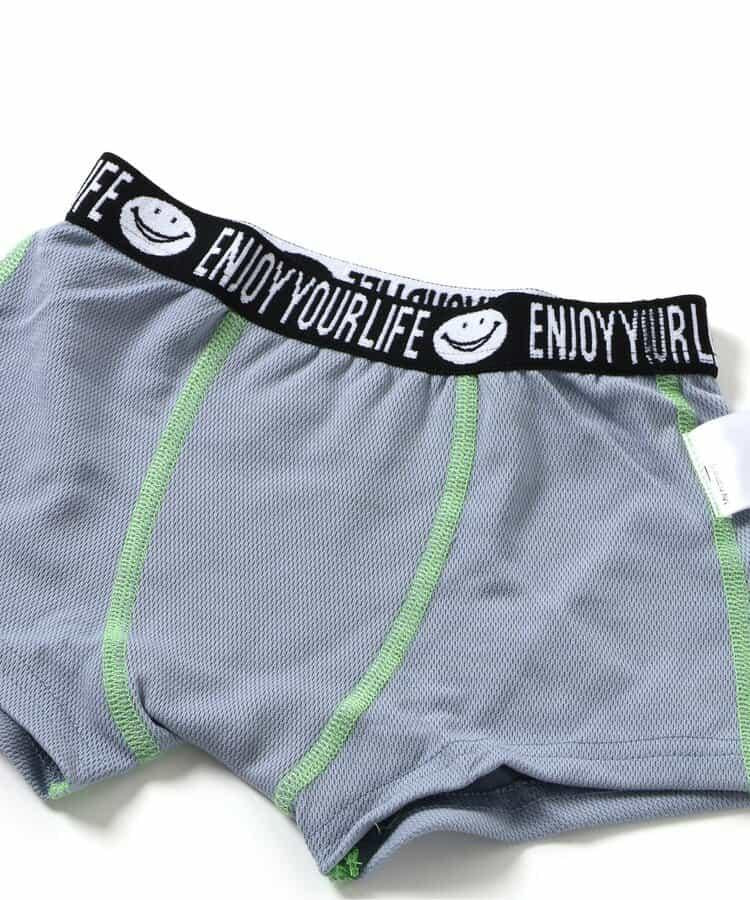 3P套裝 織物鬆緊帶 網眼純色褲子