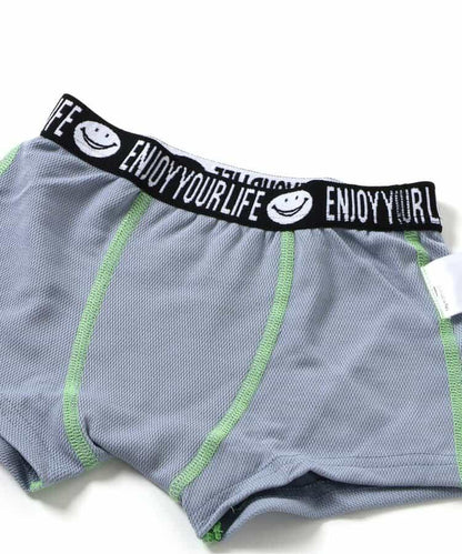 3P套裝 織物鬆緊帶 網眼純色褲子