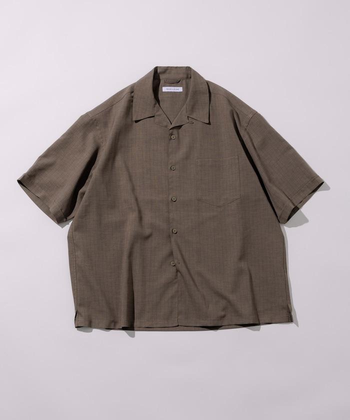 Reflax 功能性材料 輕鬆合身 條紋 開領襯衫 短袖