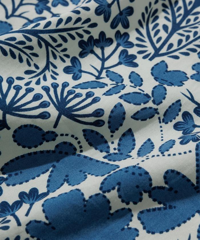 印度制 寬鬆版型 巴蒂克圖案印花 開領襯衫 短袖 樹圖案