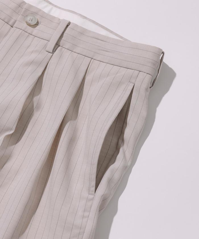 Reflax 功能性材料 寬鬆剪裁 輕鬆條紋西褲