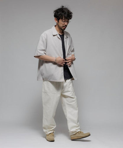 Reflax 功能性材料 輕鬆合身 條紋 開領襯衫 短袖