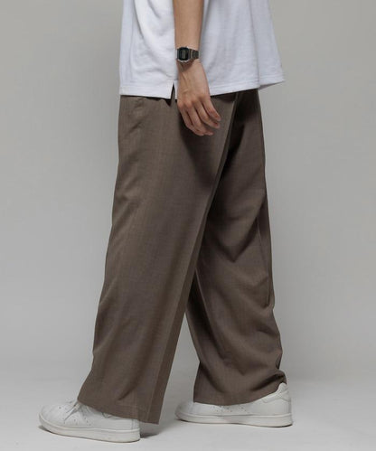 Reflax 功能性材料 寬鬆剪裁 輕鬆條紋西褲