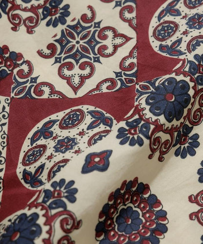 印度制 寬鬆版型 巴蒂克圖案印花 開領襯衫 短袖 小花紋