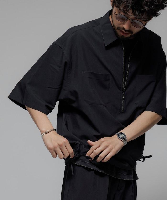 Reflax 功能性材料 輕鬆合身 半拉鍊襯衫 短袖