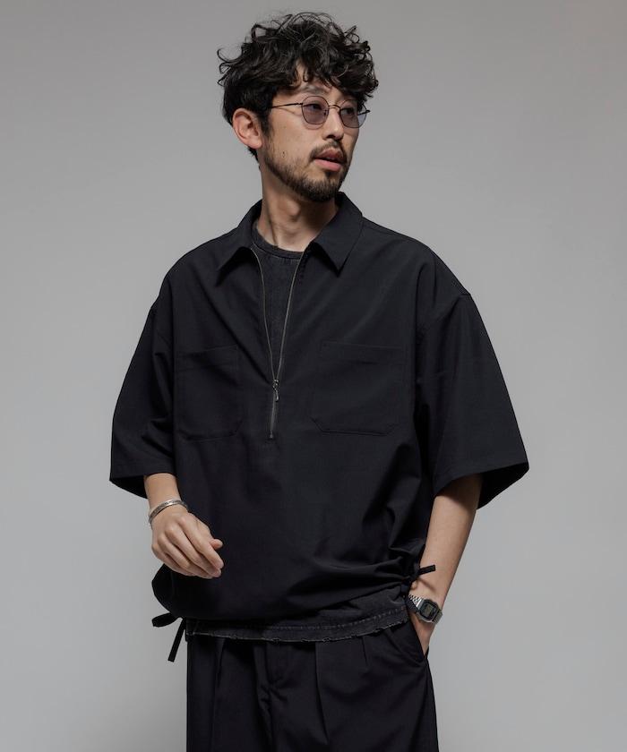 Reflax 功能性材料 輕鬆合身 半拉鍊襯衫 短袖