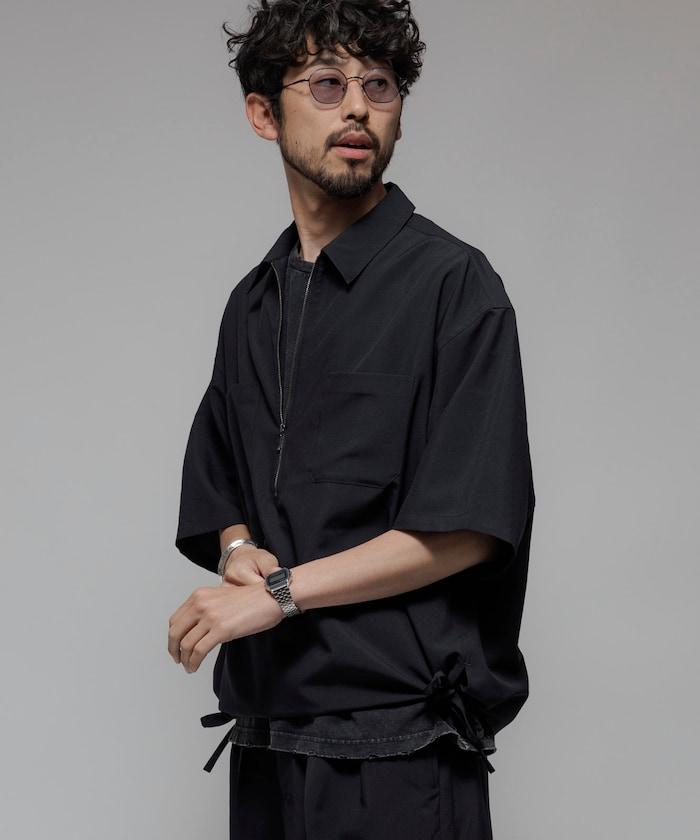 Reflax 功能性材料 輕鬆合身 半拉鍊襯衫 短袖