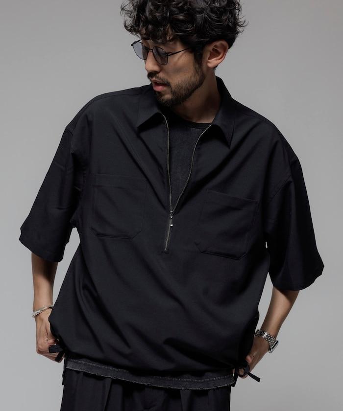 Reflax 功能性材料 輕鬆合身 半拉鍊襯衫 短袖