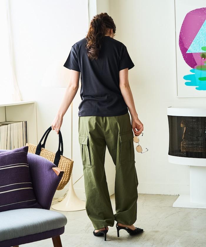 薄荷色圓領短袖T恤