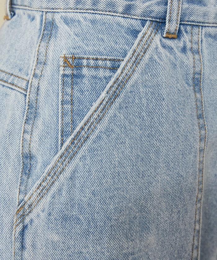 交叉細節 畫家寬鬆破洞褲