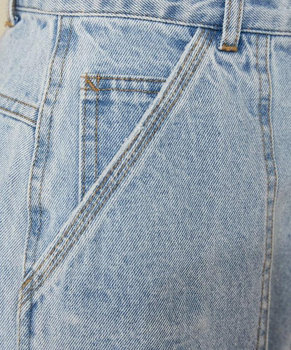 交叉細節 畫家寬鬆破洞褲