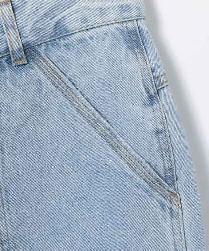 交叉細節 畫家寬鬆破洞褲