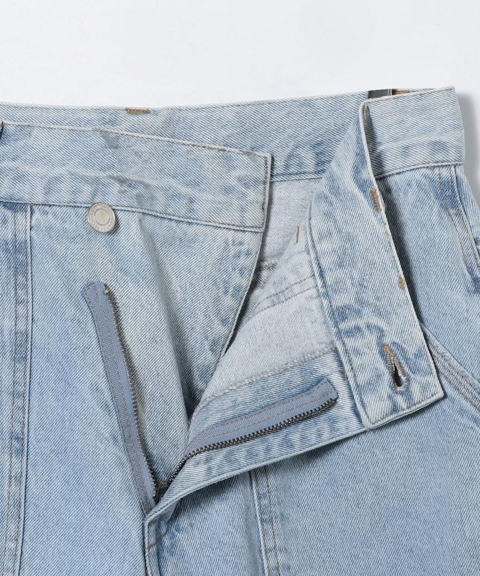 交叉細節 畫家寬鬆破洞褲