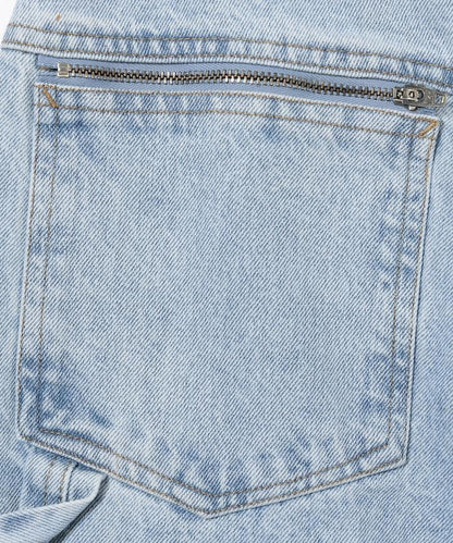 交叉細節 畫家寬鬆破洞褲