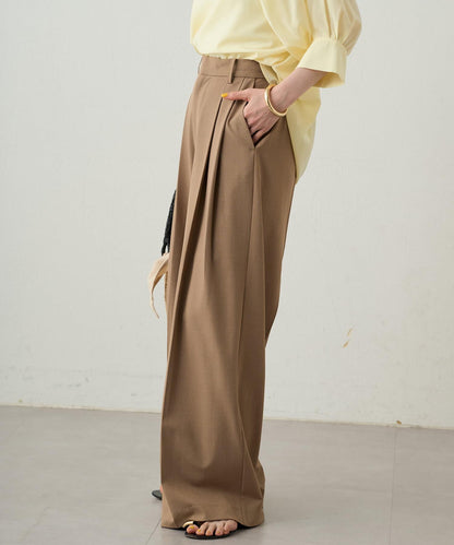2褶寬鬆褲