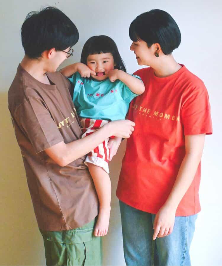 【連衣裙】【媽媽】想要一起購買的簡約logo半袖T恤