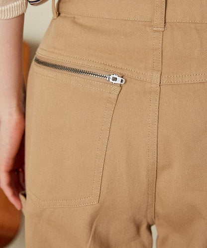 交叉裝飾繪畫寬鬆褲