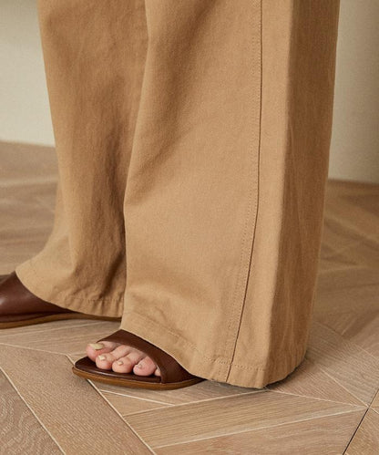 交叉裝飾繪畫寬鬆褲