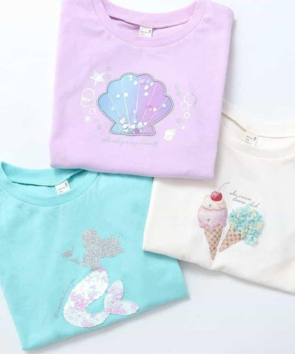 貝殼人魚冰淇淋主題T恤
