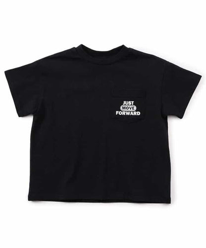 標誌口袋背面印花T恤