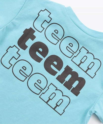 標誌口袋背面印花T恤