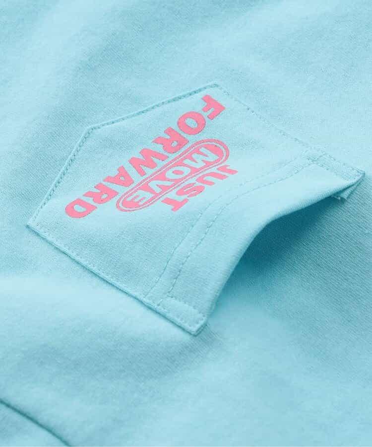 標誌口袋背面印花T恤