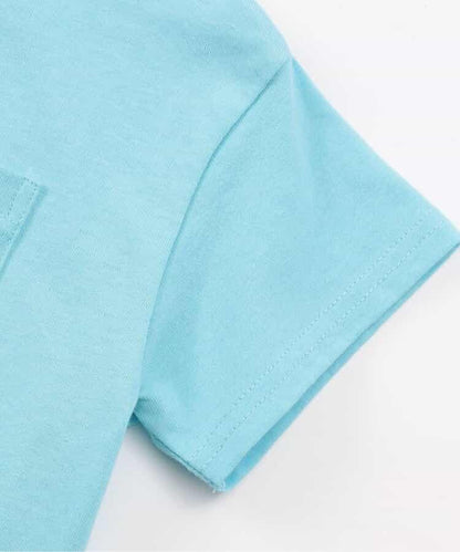 標誌口袋背面印花T恤