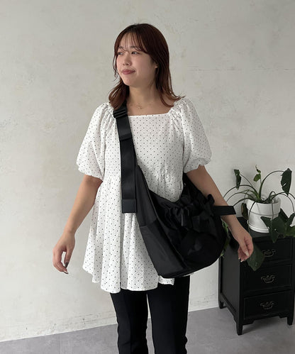 【SAPON】防水絲帶尼龍單肩包