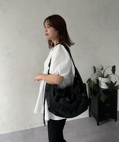 【SAPON】防水絲帶尼龍單肩包