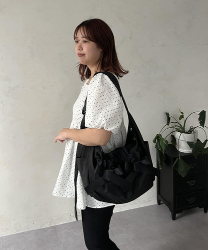 【SAPON】防水絲帶尼龍單肩包