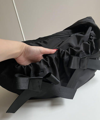 【SAPON】防水絲帶尼龍單肩包