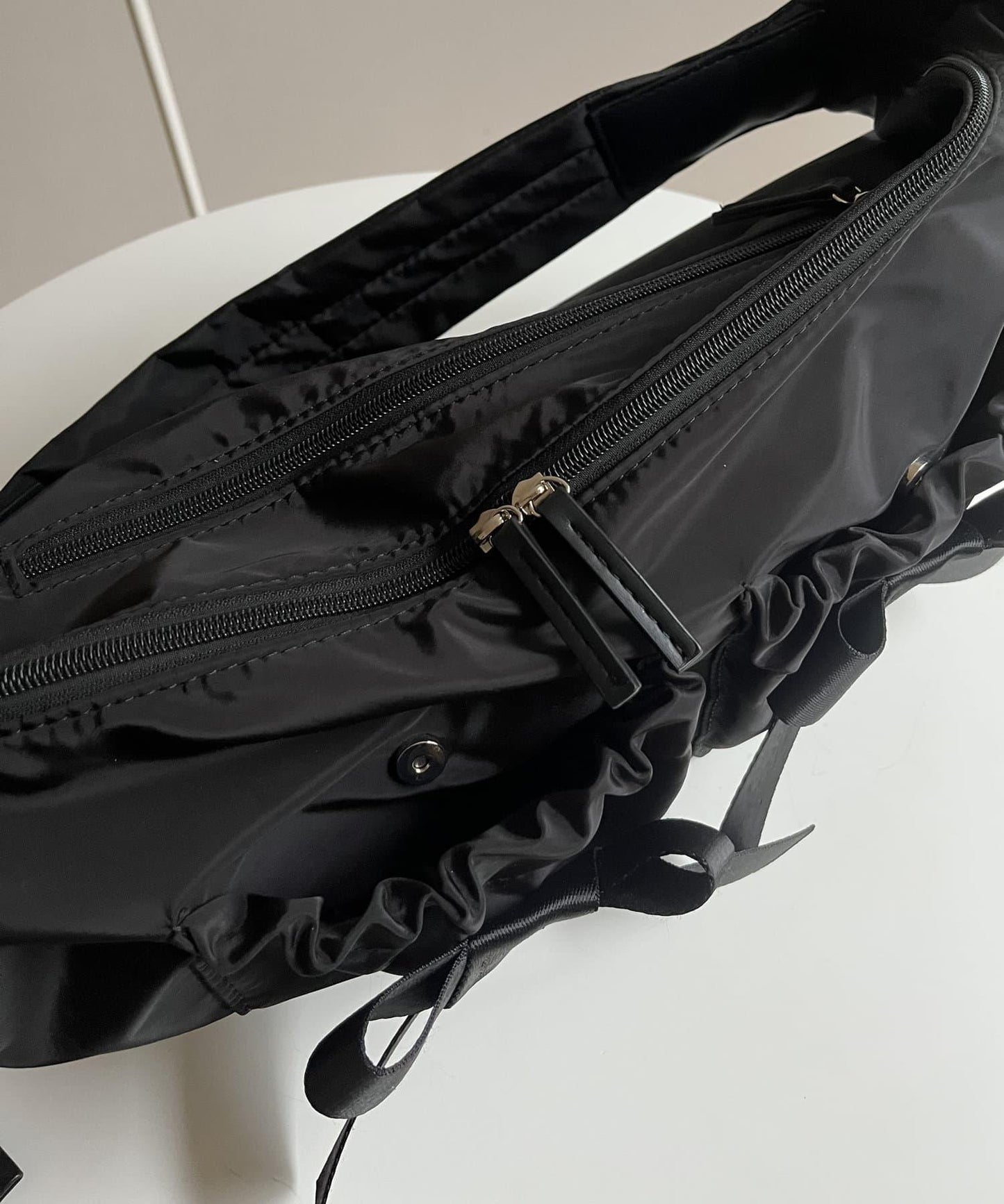 【SAPON】防水絲帶尼龍單肩包