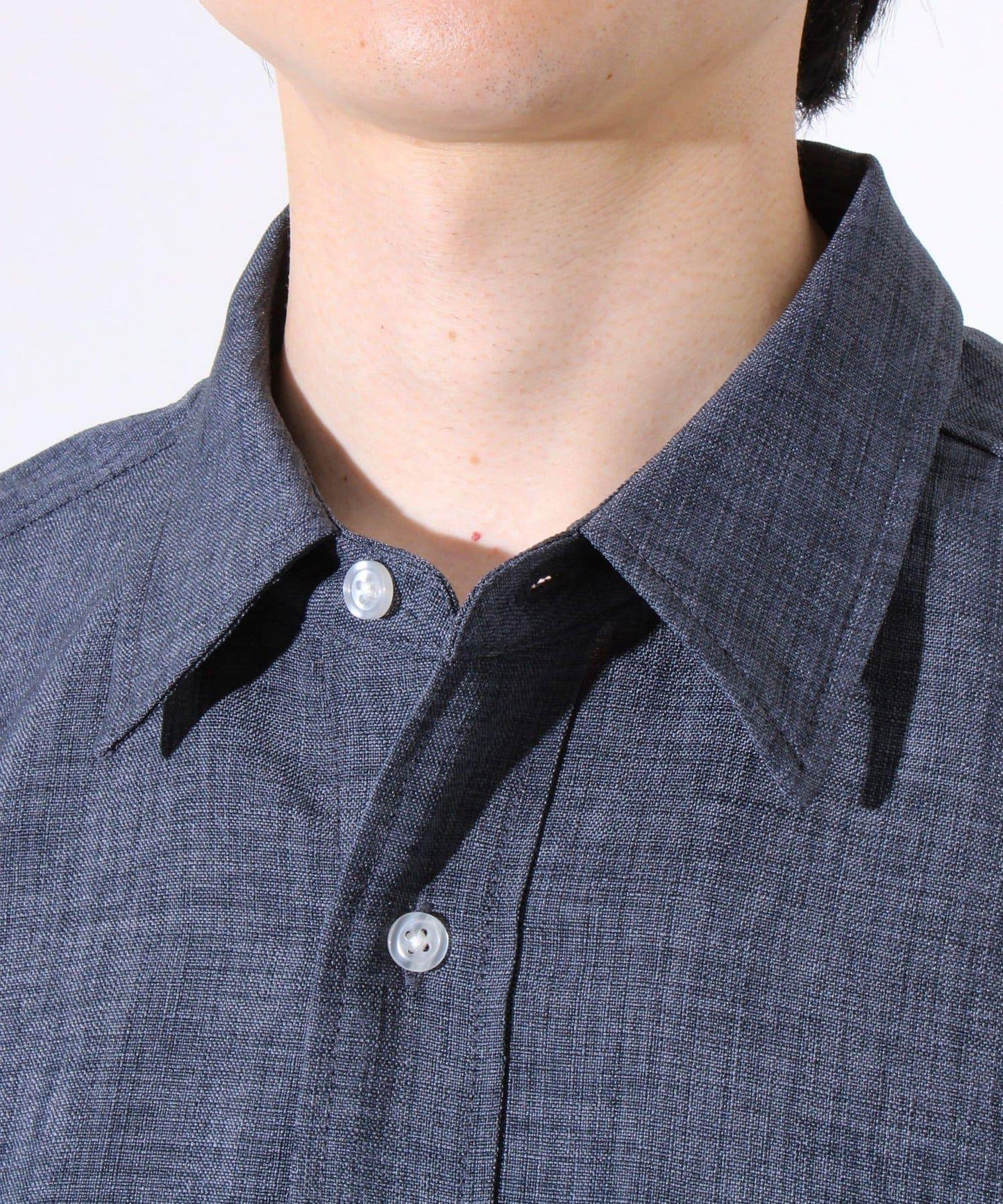 【GLOSTER】亞麻質感帆布 GOODNESS刺繡 短袖襯衫
