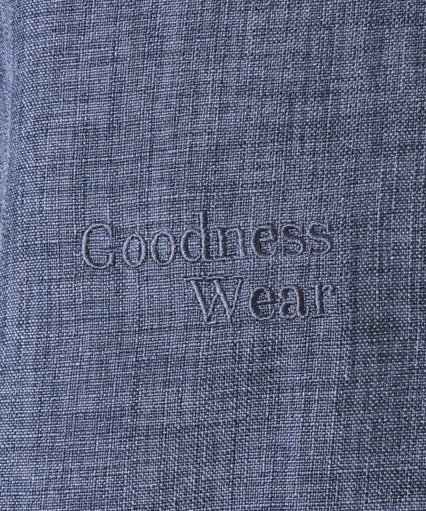 【GLOSTER】亞麻質感帆布 GOODNESS刺繡 短袖襯衫