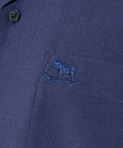 【GLOSTER】法國鬥牛犬刺繡 COOLMAX 開領襯衫