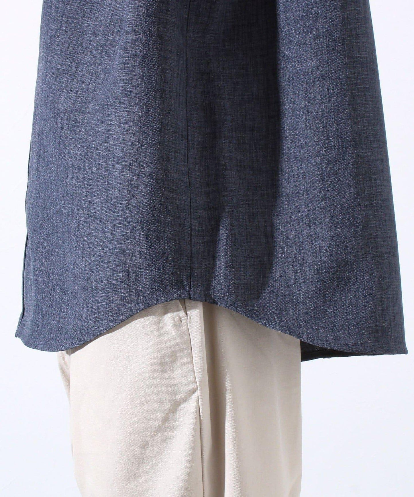 【GLOSTER】亞麻質感帆布 GOODNESS刺繡 短袖襯衫