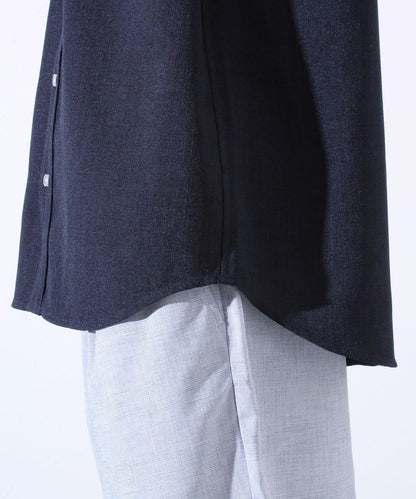 【GLOSTER】亞麻質感帆布 GOODNESS刺繡 短袖襯衫