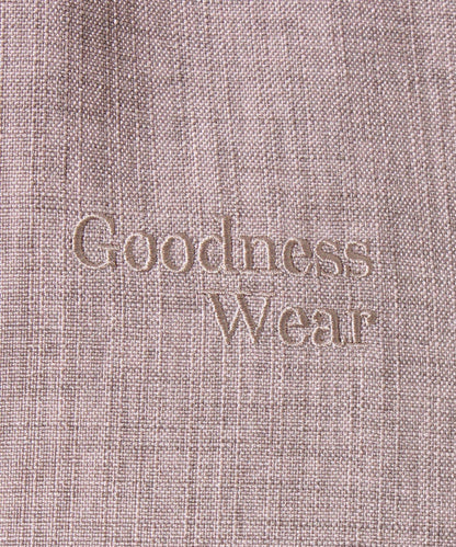 【GLOSTER】亞麻質感帆布 GOODNESS刺繡 短袖襯衫