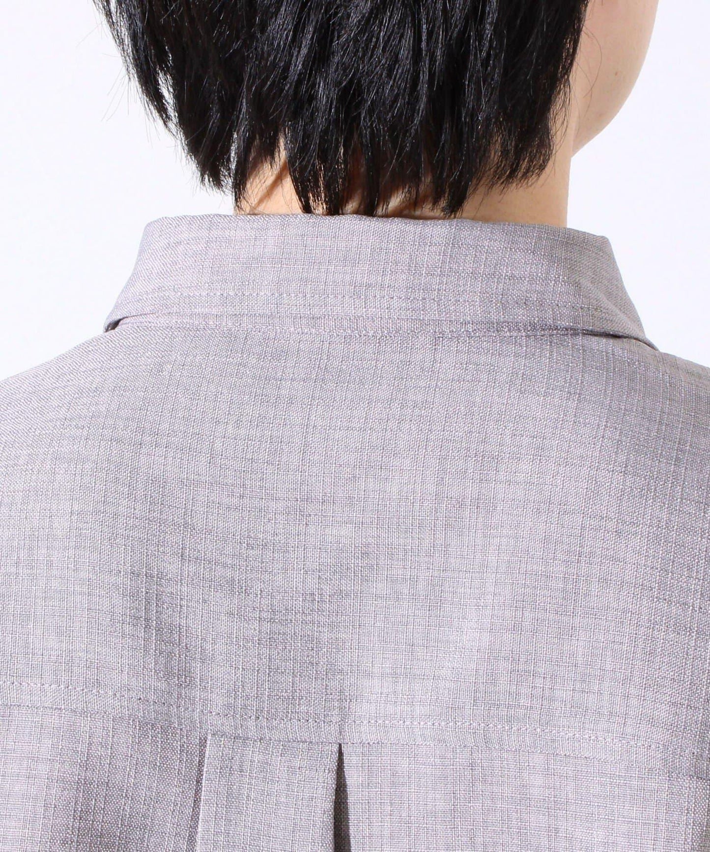【GLOSTER】亞麻質感帆布 GOODNESS刺繡 短袖襯衫
