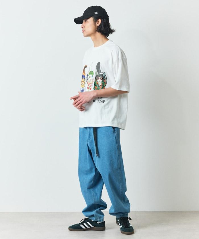 輕鬆休閒合身雙面印花圓領T恤 / 三隻貓