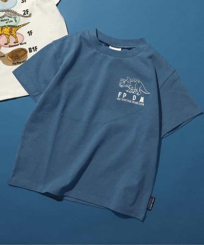 福井縣立恐龍博物館聯名地圖插圖T恤（兒童）