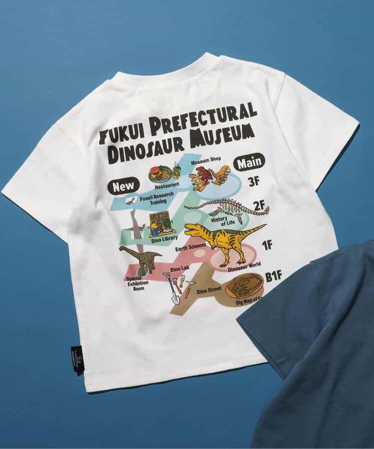 福井縣立恐龍博物館聯名地圖插圖T恤（兒童）