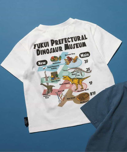 福井縣立恐龍博物館聯名地圖插圖T恤（兒童）